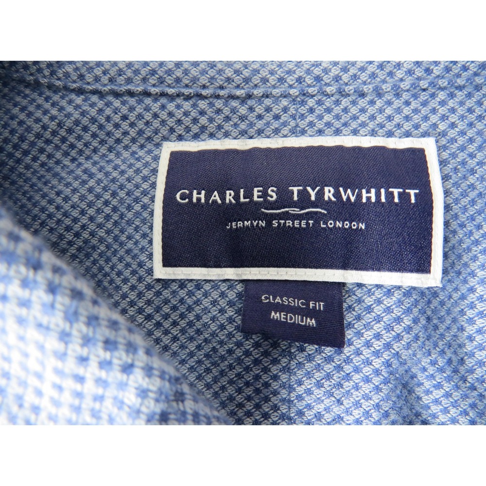 Charles Tyrwhitt Shirt Mens Medium Classic Fit Button Down Long‎ Sleeve Dress - Picture 2 of 8